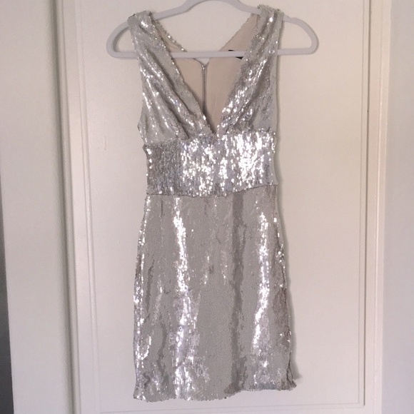 Zara Dresses & Skirts - NWOT | Silver sequin dress by Zara